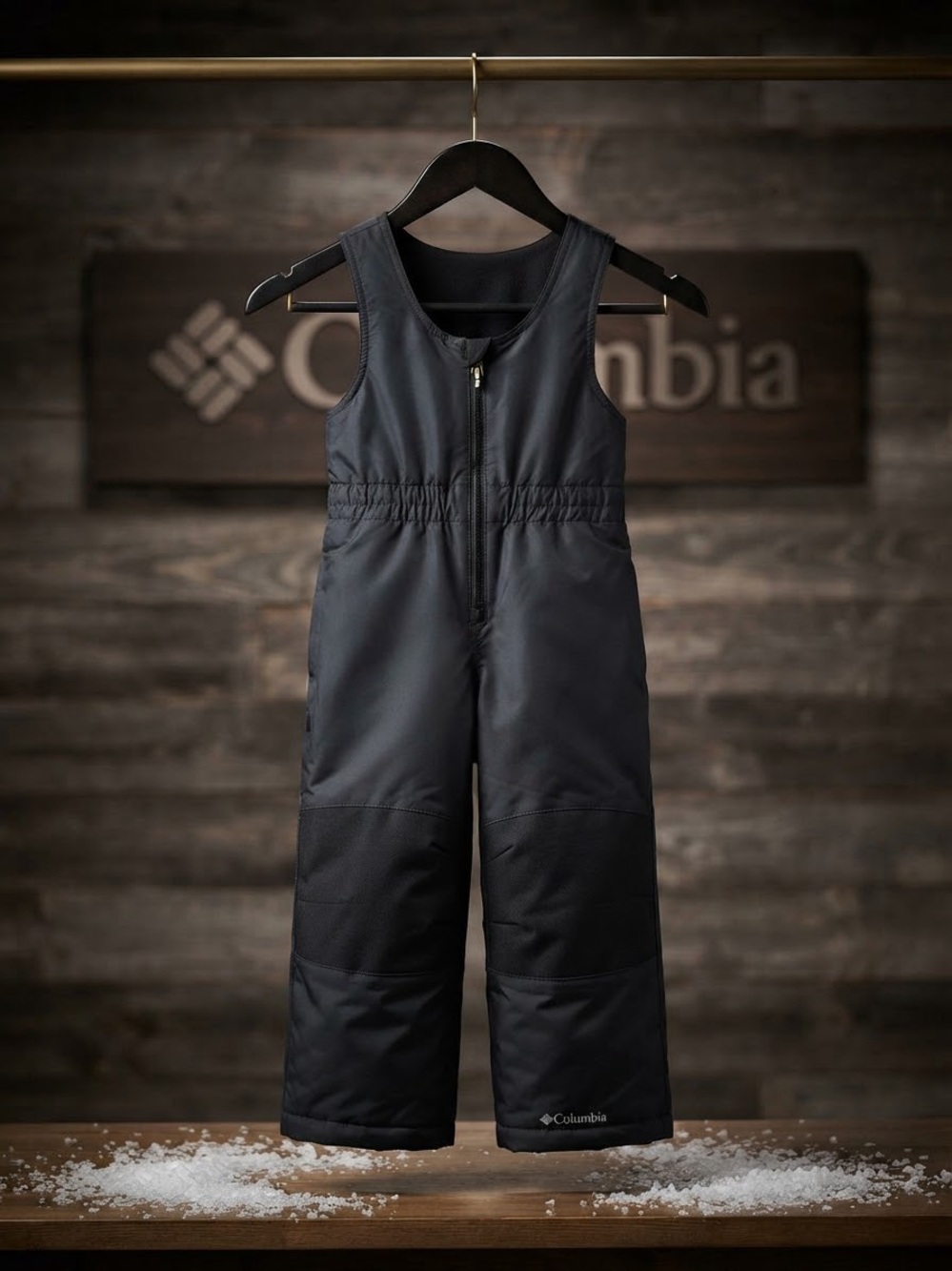 Columbia Toddler 4T Snow Bibs Black Like New OUTGROWN Unextended Velcro